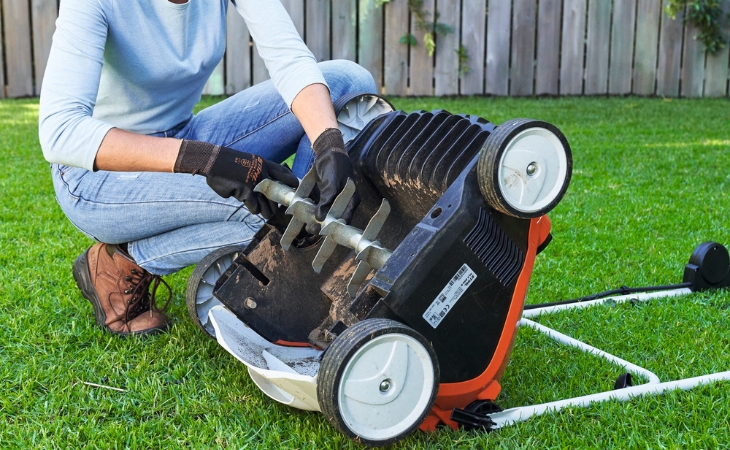 Roller attachment for online push mower