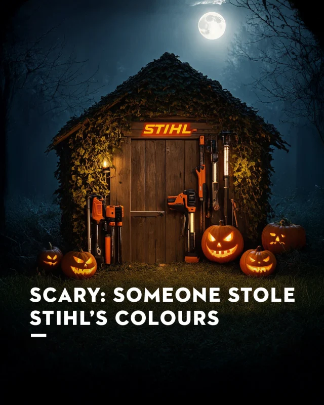 Trick or treat? Looks like someone’s been stealing STIHL’s signature orange! 🎃
No Halloween decoration? No problem, real STIHL fans can have orange décor 365 days of the year. 

#STIHL #halloween